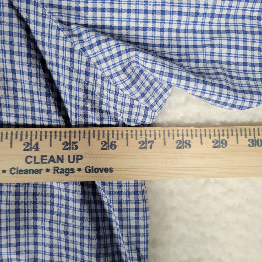 Ralph Lauren Button Down Shirt Mens XXL Blue White Gingham Short Sleeve Check - Picture 5 of 13